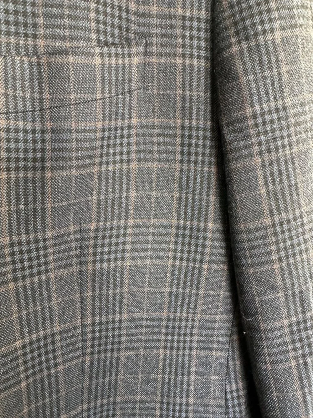 Brooks Brothers Madison Blazer Mens 46R Sport Coat REDA Plaid Check Gray Blue